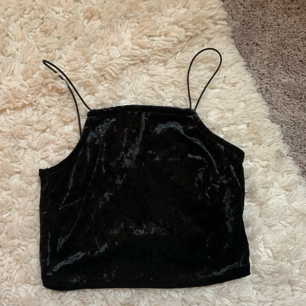 Velvet crop top